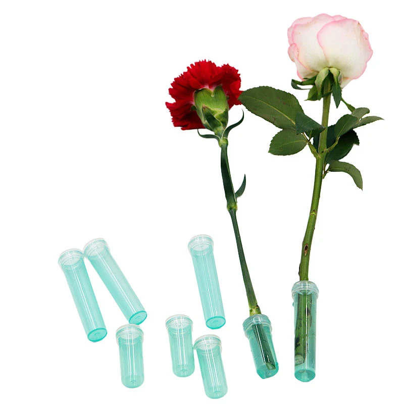 20buc Plastic de Flori Proaspete de Nutriție Tub Cu Capac de Stocare a Apei Tub Păstra Proaspete Hidroponice Recipient de Apă Floral Tub Imagine 1