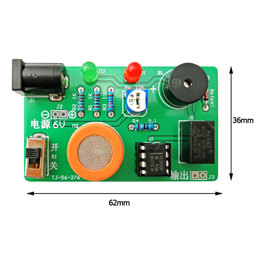 DIY kit electronice MQ-3 senzor de alcool lipit proiect DUI senzor de detectare a modulului Electronic de Instruire Practică Imagine 3