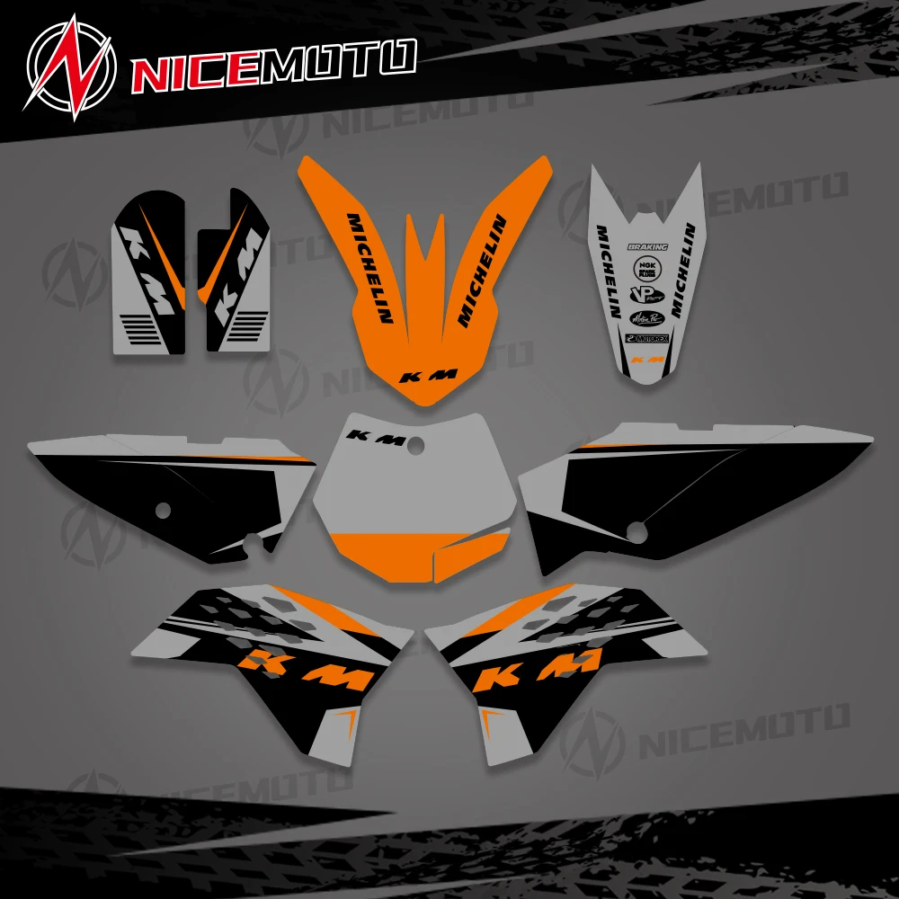 NICEMOTO Grafică și de Fundal Autocolant Decal Kituri pentru KTM 65 SX 65SX 2009 2010 2011 2012 2013 2014 2015 Imagine 0