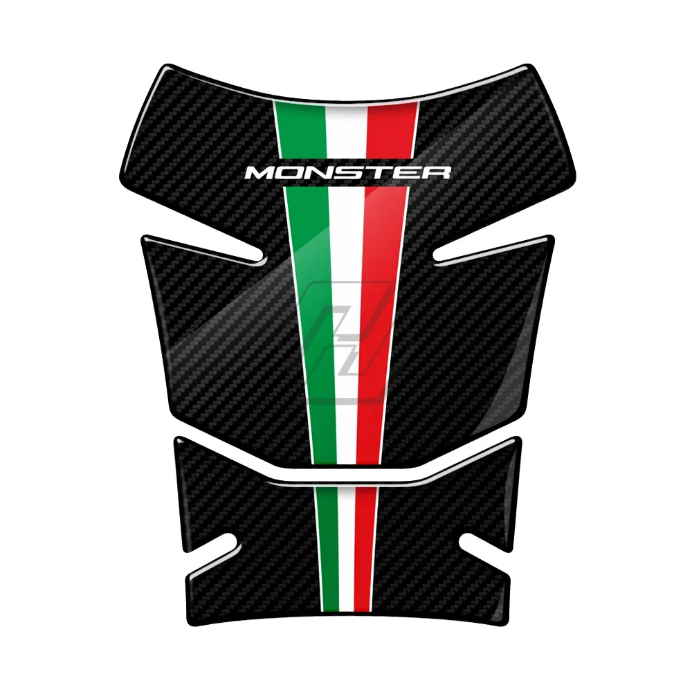 Pentru Ducati Monster 600 620 695 750 800 900 1000 3D Rășină de Carbon Arata Motocicleta Rezervorul Tampon de Protecție Decalcomanii Imagine 1
