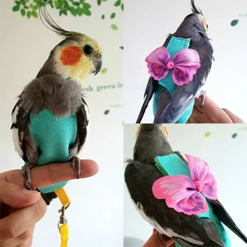 În Aer Liber Papagal Cablajului Anti-Muște Instruire Pasare Vesta De Formare De Zbor Coarda De Tracțiune Scutece Lesa Pentru Păsări Mici Și Mijlocii