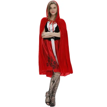 Îngroșat Mantie Mari Europene și Americane de Halloween Little Red Riding Hood Îmbrăcăminte pentru Femei Mantie Costum Joc